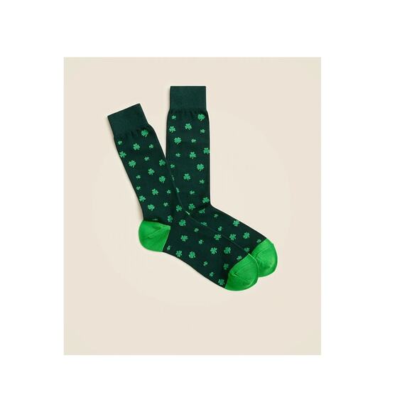 J Crew Critter Shamrock Lightweight Socks US Men's One Size - Picture 1 of 6